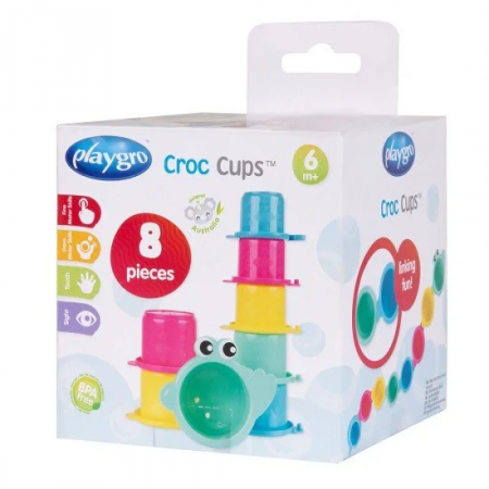PLAYGRO ūdens rotaļlieta Croc Cups, 8gab, 018026907 018026907