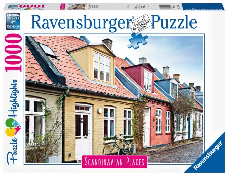 RAVENSBURGER puzle Houses in Aarhus Denmark, 1000gab., 16741 16741