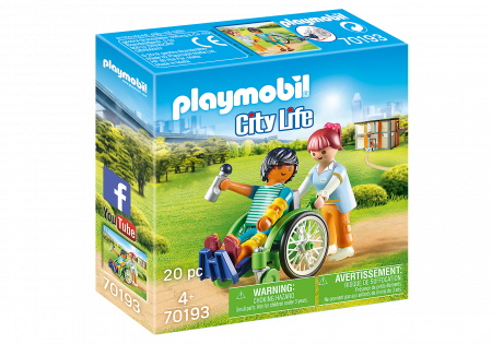PLAYMOBIL City Life pacients ratiņkrēslā, 70193 70193