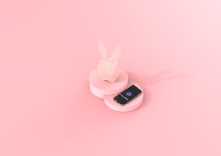 MOB DESIGN pulkstenis kas savienojams ar lietotni Cutie, rozā, CO-PK-02 CO-PK-02