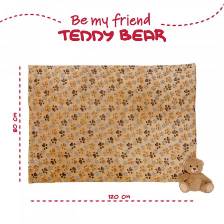 PERLETTI Mīksta plīša rotaļlieta ar segu Teddy bear, 13066 13066