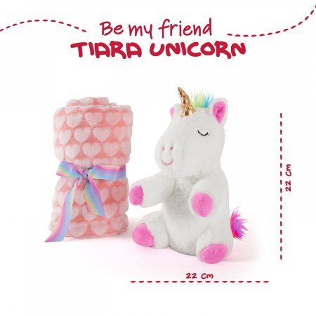 PERLETTI Mīksta plīša rotaļlieta ar segu Tiara unicorn, 13071 13071