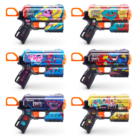 X-SHOT rotaļu pistole "Poppy Playtime", Skins 1. Flux sērija, sortiments, 36649 36649