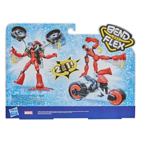 SPIDERMAN figūra ar motociklu Bend and Flex, F02365L0 F02365L0