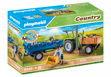 PLAYMOBIL COUNTRY Traktors ar piekabi, 71249 71249