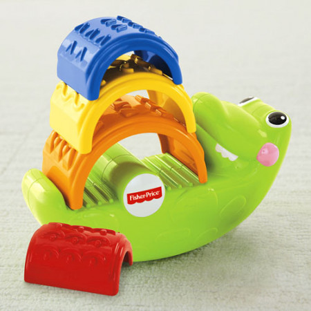 FISHER PRICE rotaļlieta krokodīls "Stack&Rock", CDC48 