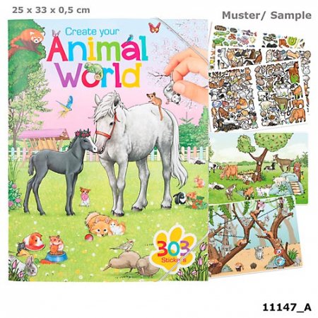 DEPESCHE Create Your Animal World krāsojamā grāmata 2020, 11147 11147