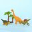 IWAKO dzēšgumiju komplekts Dinosaurs 2, 4991685180049 4991685180049