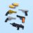 IWAKO dzēšgumiju komplekts Model Gun, 4991685130143 4991685130143