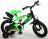 VOLARE Sportivo velosipēds 12" neona zaļš ar melnu, 2030.g 2030